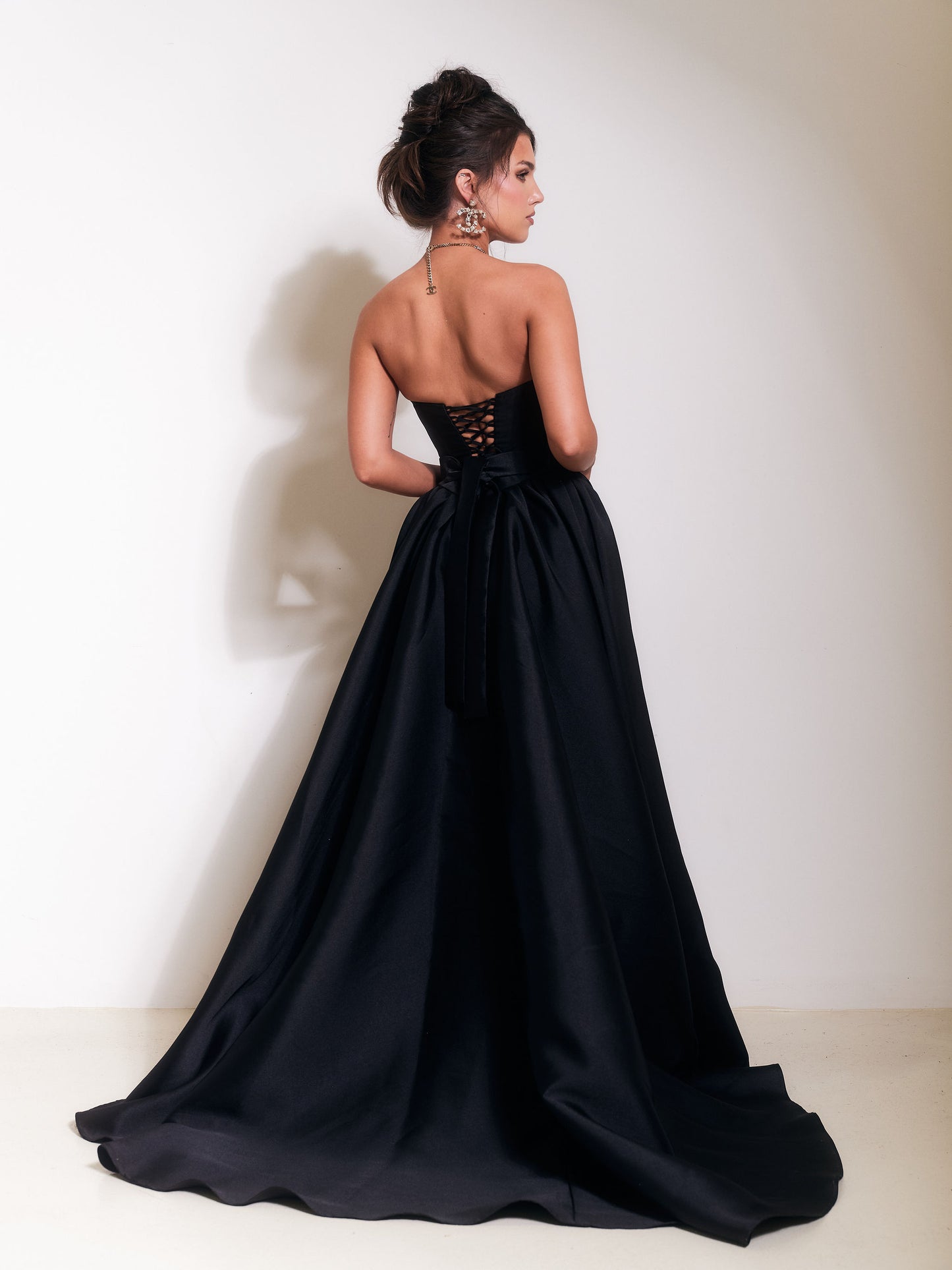 CORSET WITH BLACK LONG GOWN SKIRT