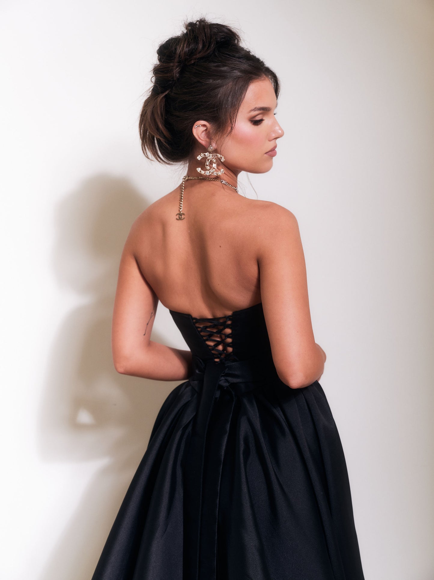 CORSET WITH BLACK LONG GOWN SKIRT