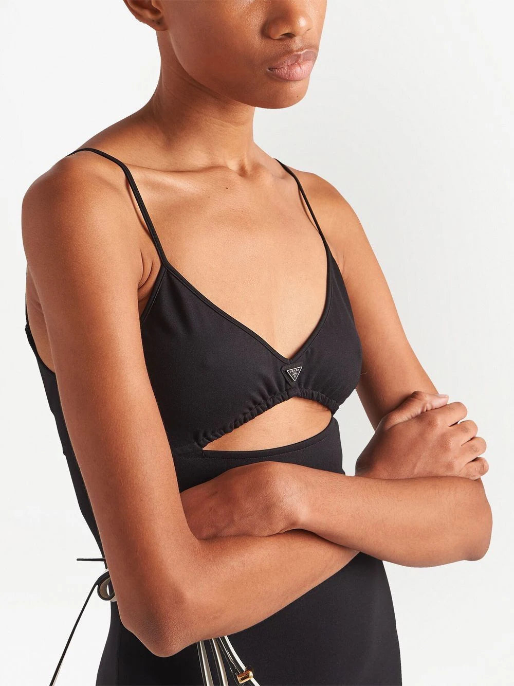 PRADA STRETCH JERSEY MIDI DRESS