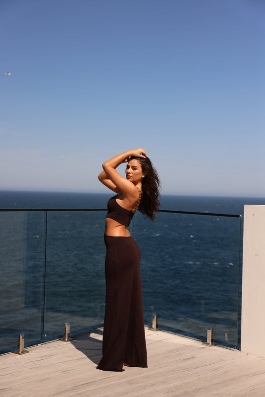 LONG CUTOUT DRESS