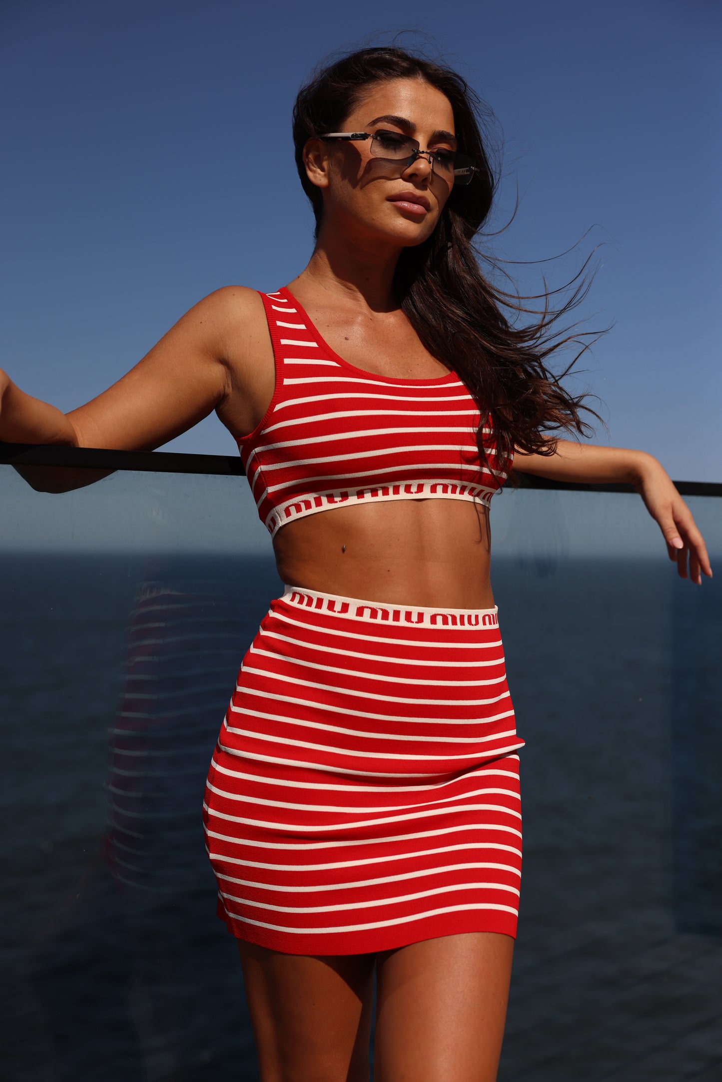 MIU MIU PINSTRIPPED SET