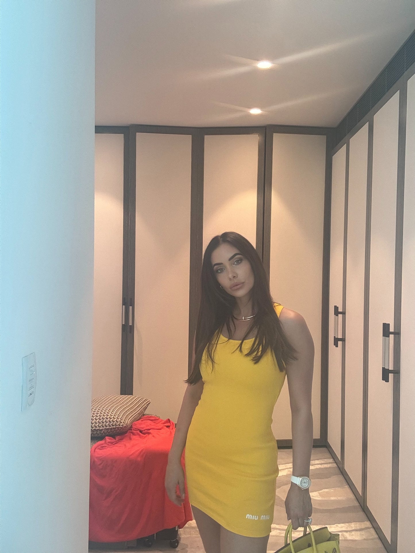 Miu Miu Yellow Mini Dress