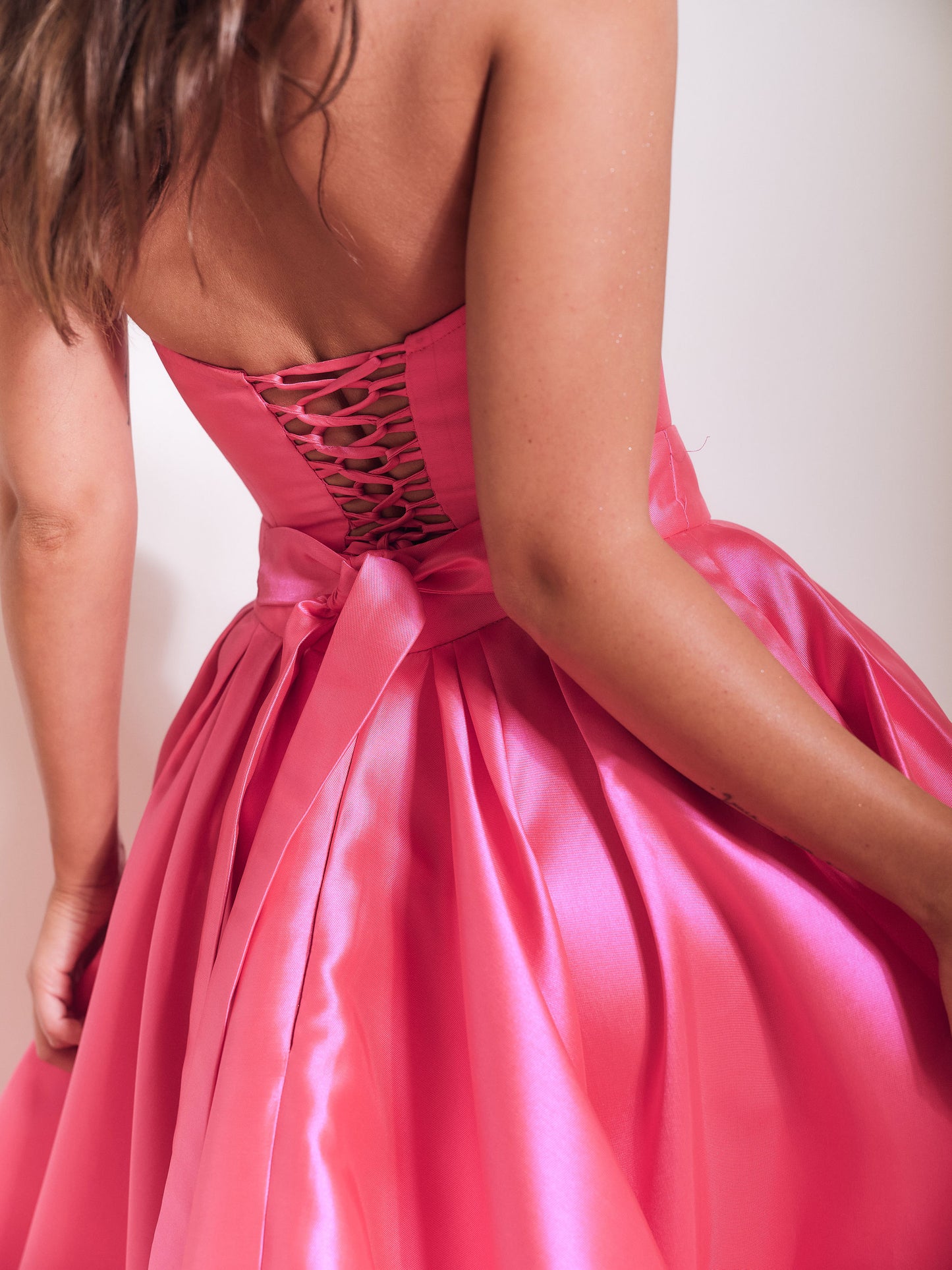 CORSET WITH PINK GOWN SKIRT