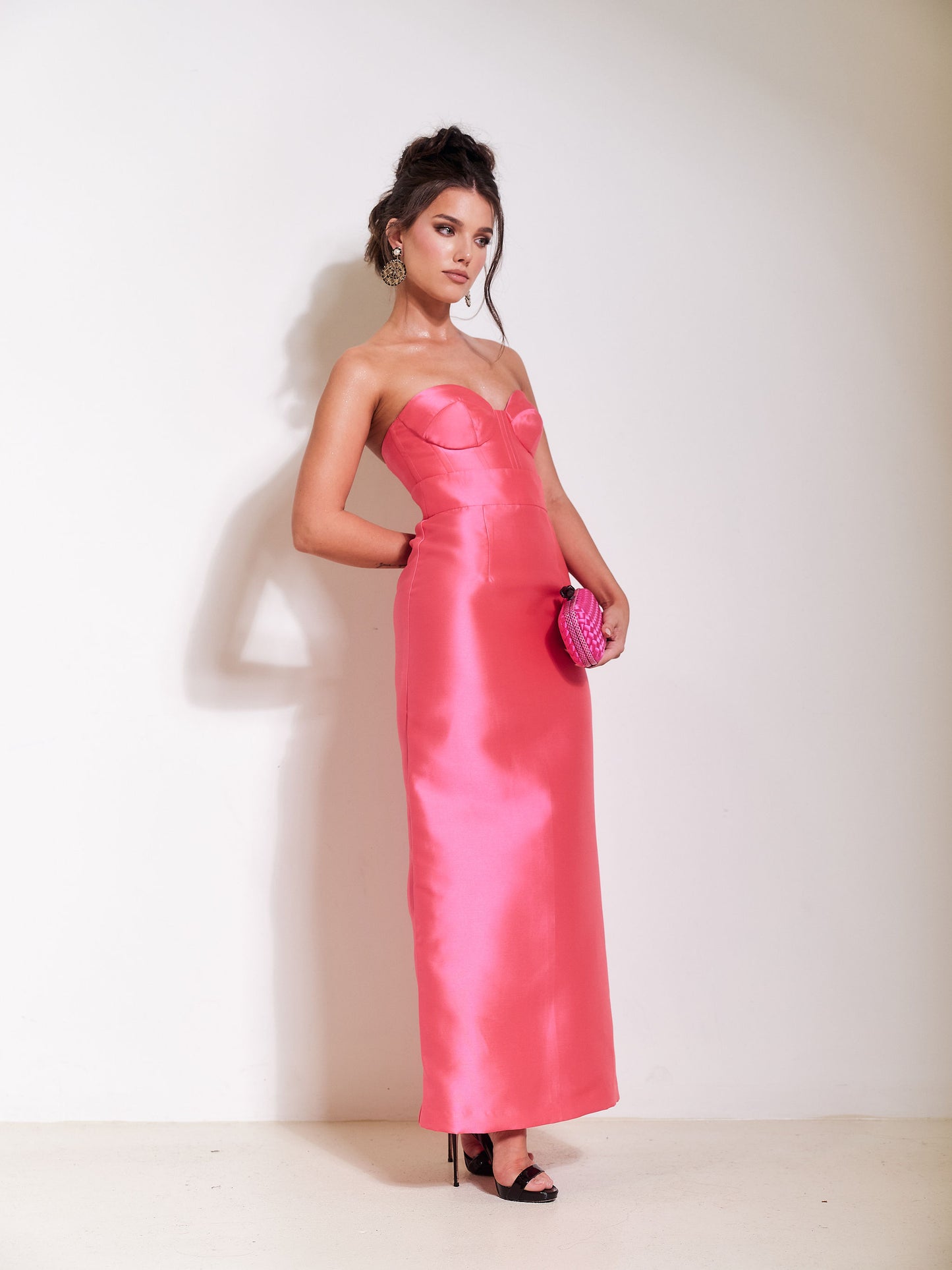 CORSET WITH PINK LONG SKIRT